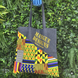 Bolso negro con amarillo