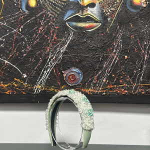 Diadema con detalles aguamarina