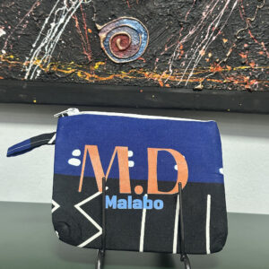 Mondero Azul con negro y naranja