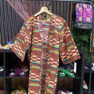 Kimono terracota con diseño