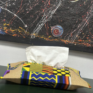 Servilletero con detalles azules