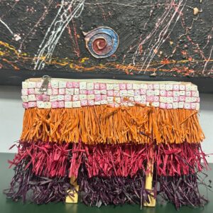 Neceser naranja, fucsia y morado